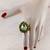 Light green stone stud brass ring / premium gold plated wedding ring for  women