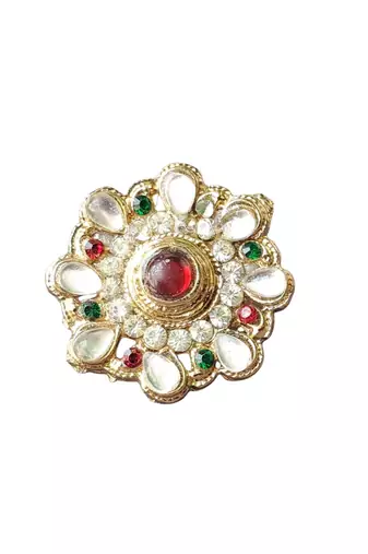 Multi stone stud brass ring /stylish & durable/ trendy adjustable stainless steel ring /