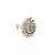 White stone stud brass ring / premium gold plated wedding ring for  women