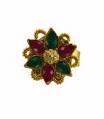 Multi plain brass ring / premium gold plated wedding ring for  women