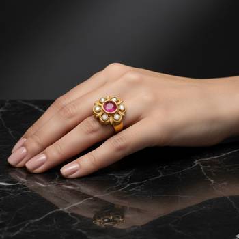 Multi stone stud brass ring trendy adjustable stainless steel ring 4