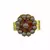 Multi stone stud brass ring