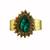 Multi stone stud brass ring