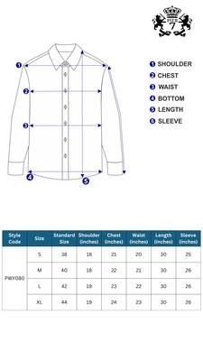 Pier seven men's polycotton embroidered regular fit shirt - navy blue (pwy080) 5