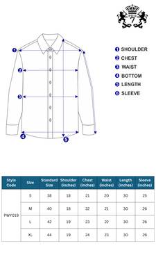 Pier seven men's cotton blended mix n match embroided slim fit shirt - black (pwy019) 5