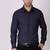 Pier seven men's cotton striped pleated yoke regular fit shirt - navy blue (pwy054)