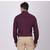 Pier seven signature cotton self design slim fit shirt for men - maroon (pwy055)