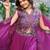 purple sequins embroidered silk festive lehenga set choli with dupatta