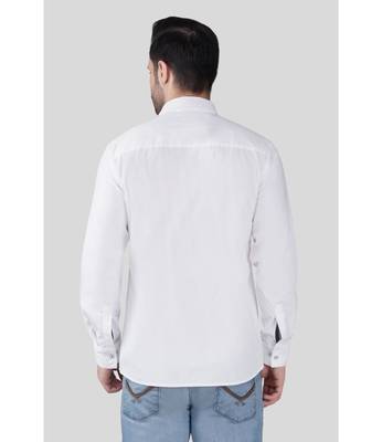 Pier seven luxe cotton striped men's regular fit shirt - white (jwm022) 4