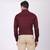 Pier seven embellished cotton blend men's slim fit full sleeve shirt - maroon (pwy073)