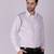 Pier seven embroidered cotton blend men's slim fit full sleeve shirt- white (pwy013)