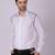 Pier seven embroidered cotton blend men's slim fit full sleeve shirt- white (pwy013)