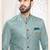 green silk embroidered sherwani and trouser