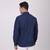 Pier seven mirror hand embroidered 100% cotton men's slim fit full sleeve shirt - navy (pwe009)