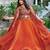 orange heavy embroidered silk festive lehenga set choli with dupatta