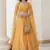 yellow heavy silk sequins Embroiedery & Real Mirror wedding lehenga