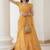 yellow heavy silk sequins Embroiedery & Real Mirror wedding lehenga