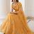 yellow heavy silk sequins Embroiedery & Real Mirror wedding lehenga