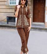 Embroidered Shirt With Trousers