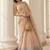 light peach heavy silk sequins Embroiedery & Real Mirror wedding lehenga