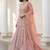baby pink heavy silk sequins Embroiedery & Real Mirror wedding lehenga