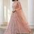 baby pink heavy silk sequins Embroiedery & Real Mirror wedding lehenga