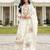 Offwhite pv cotton with heavy embroidered viscose multi thread work unstitched suit