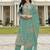 Seagreen pv cotton with heavy embroidered viscose multi thread work unstitched suit