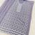 Lavender faux georgette with heavy embroidery cotton thread work unstitched suit