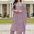 Lavender pv cotton with heavy embroidered viscose multi thread work unstitched suit