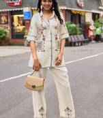 Embroidered Shirt With Trousers