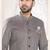 grey silk embroidered sherwani and trouser