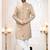 beige silk embroidered sherwani and trouser