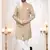 beige silk embroidered sherwani and trouser