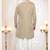 Beige silk embroidered sherwani and trouser