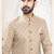 beige silk embroidered sherwani and trouser