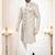 white silk embroidered sherwani and trouser