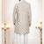 white silk embroidered sherwani and trouser