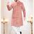 pink jacquard plain sherwani and trouser