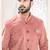 pink jacquard plain sherwani and trouser