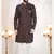 Maroon silk embroidered sherwani and trouser