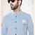 blue jacquard plain sherwani and trouser