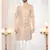 Beige rayon embroidered sherwani and trouser