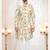 white silk embroidered sherwani and trouser