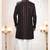 black silk embroidered sherwani and trouser