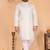 Men’s heavy jacquard silk cream kurta with cotton pyjama