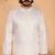Men’s heavy jacquard silk cream kurta with cotton pyjama