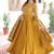 mustard silk embroidered anarkali suit
