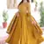 mustard silk embroidered anarkali suit