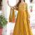 mustard silk embroidered anarkali suit